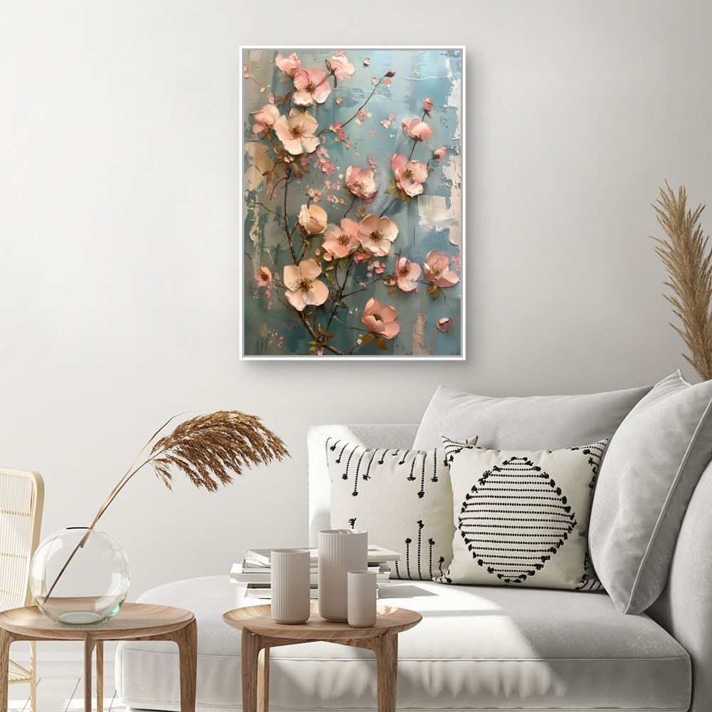 Toile "Fleurs délicates"
