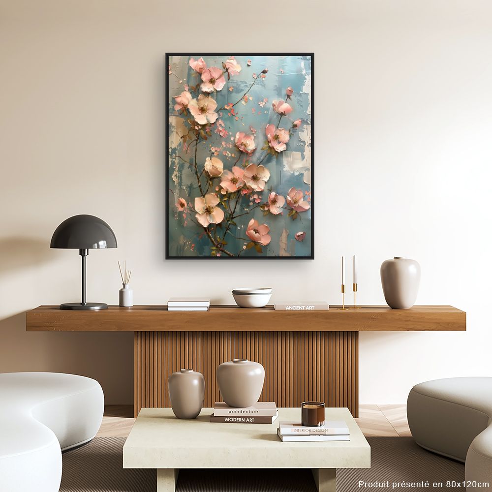 Toile "Fleurs délicates"
