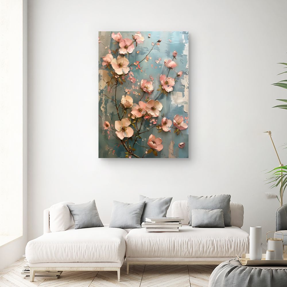 Toile "Fleurs délicates"