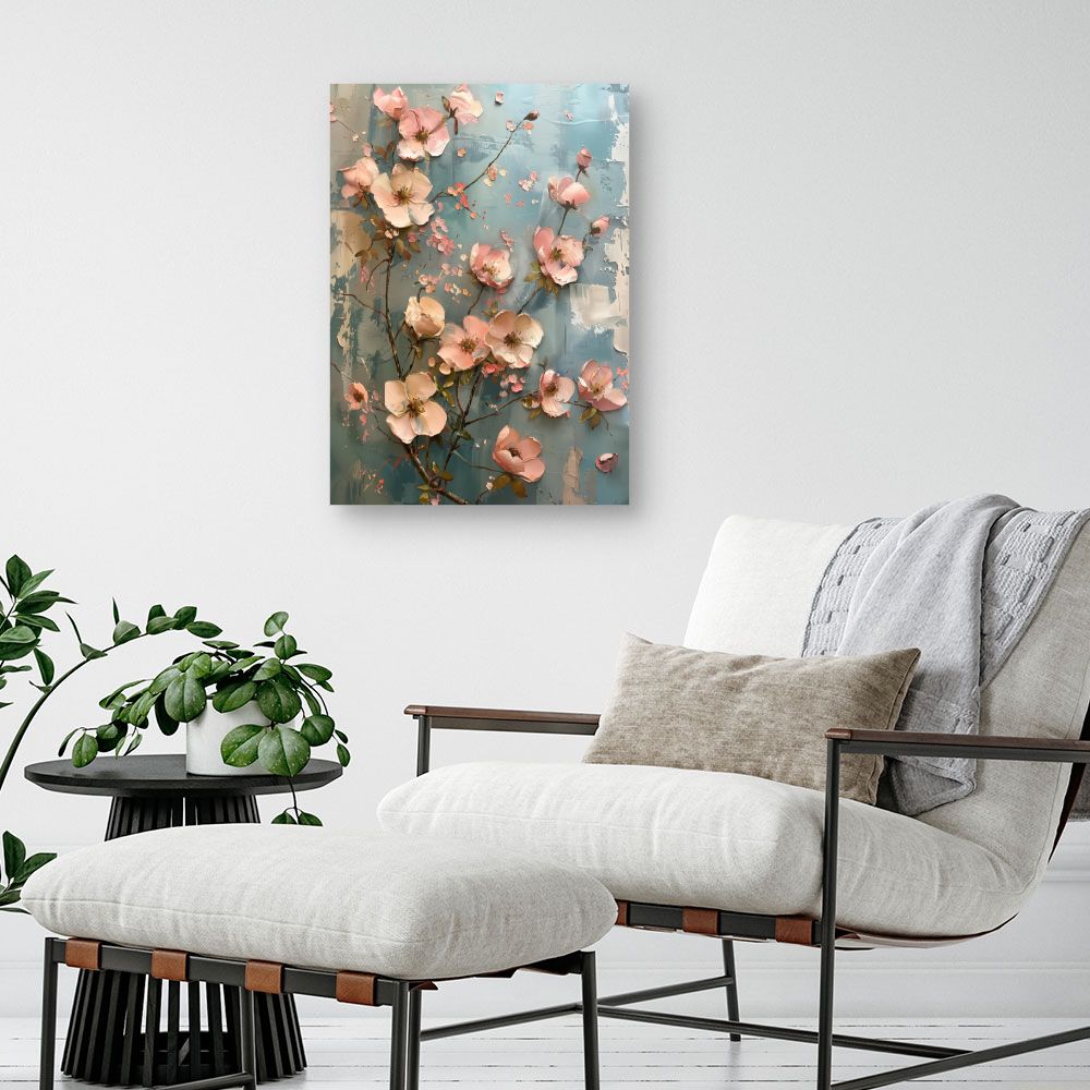 Toile "Fleurs délicates"