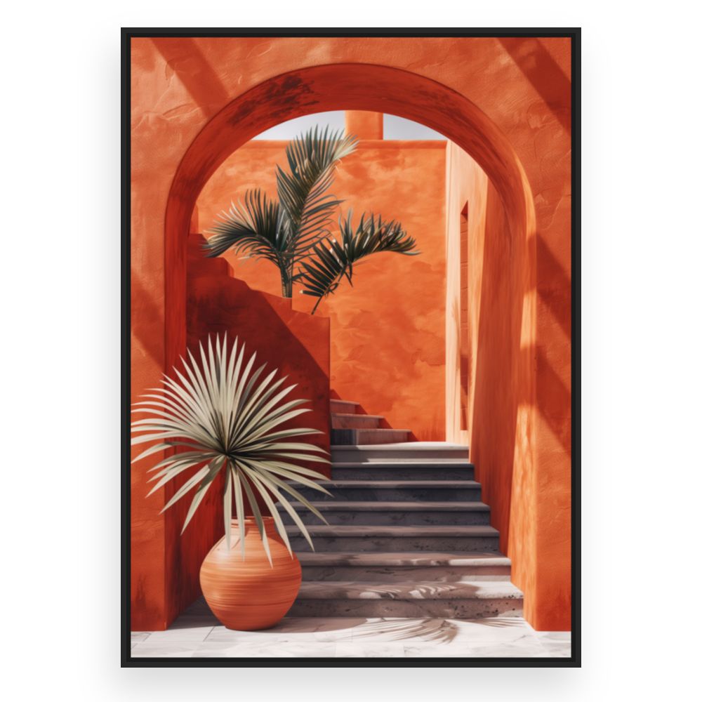 Toile Escalier exotique – toile cadre noir (slide 3)