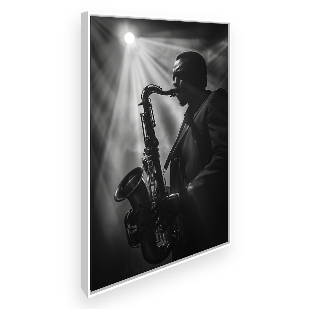Toile Jazz envoûtant – toile cadre blanc (slide 2)