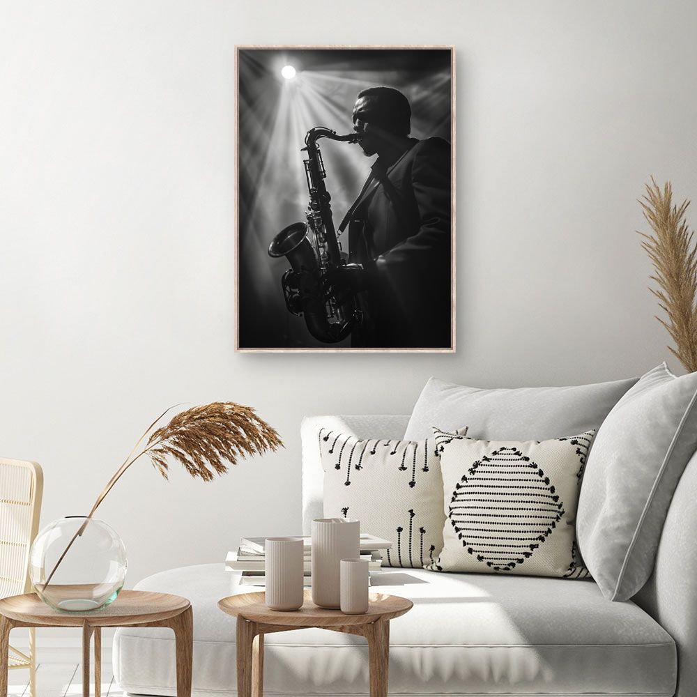 Toile Jazz envoûtant – toile cadre naturel (slide 1, 60×90)