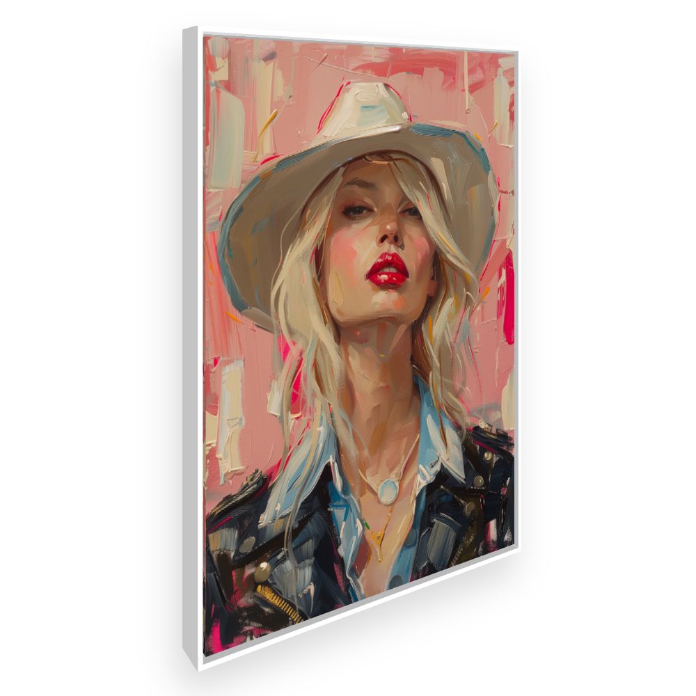Toile Portrait audacieux – toile cadre blanc (slide 2)