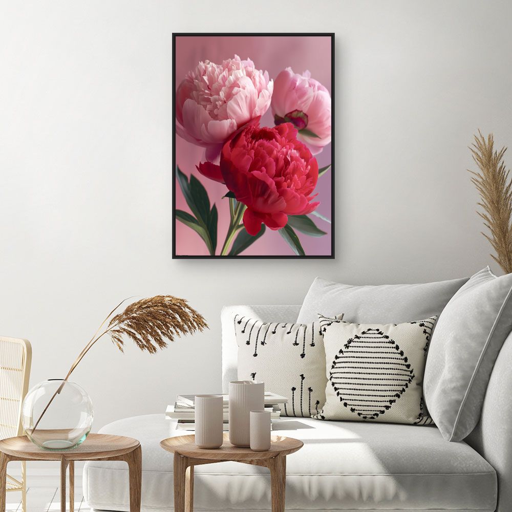 Toile "Pivoines élégantes"