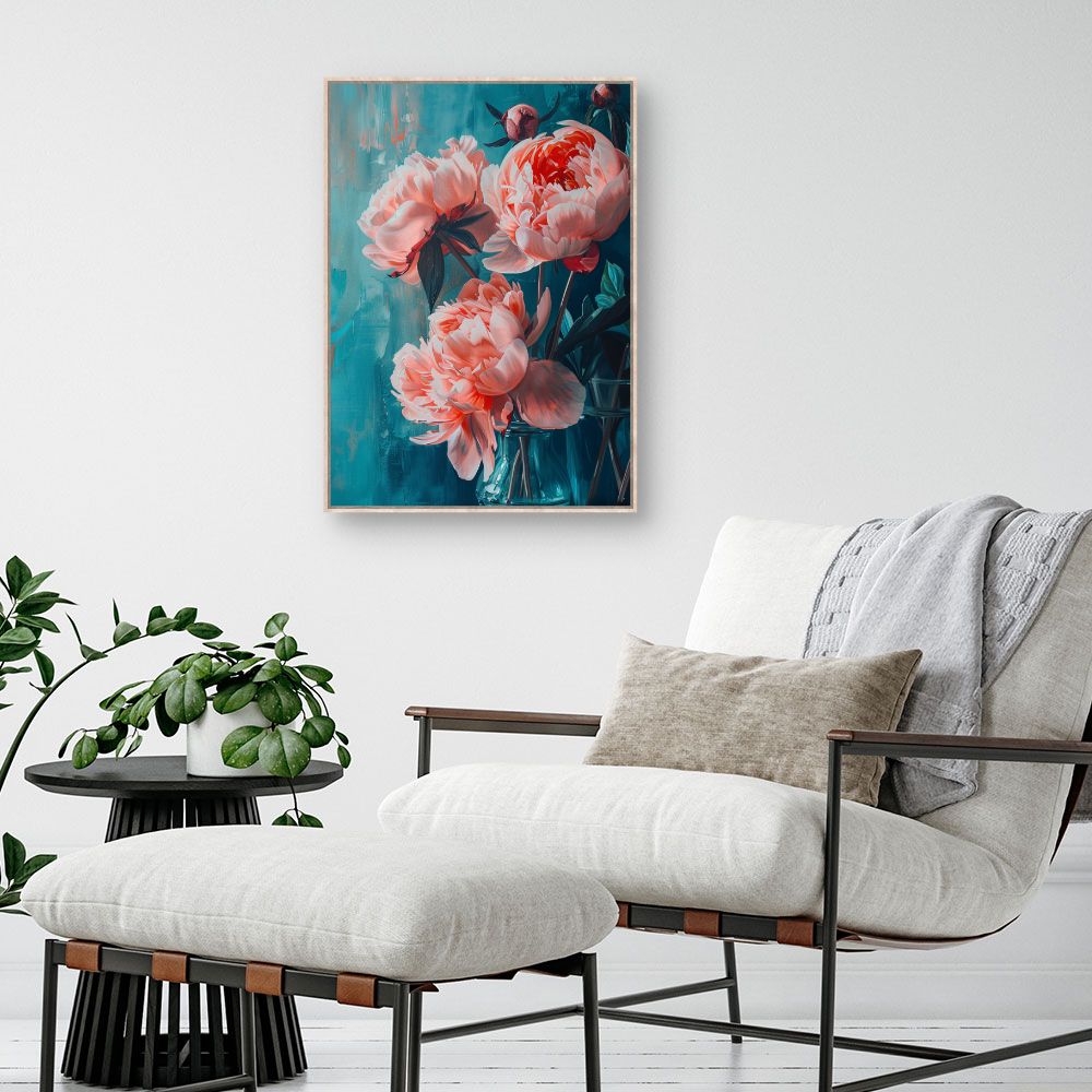 Toile "Pivoines éclatantes"