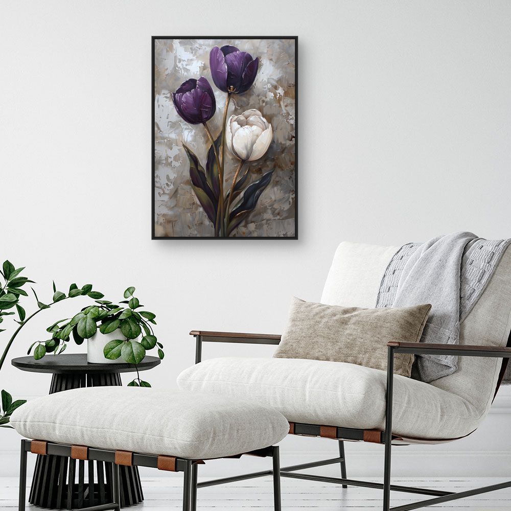 Toile "Tulipes élégantes"