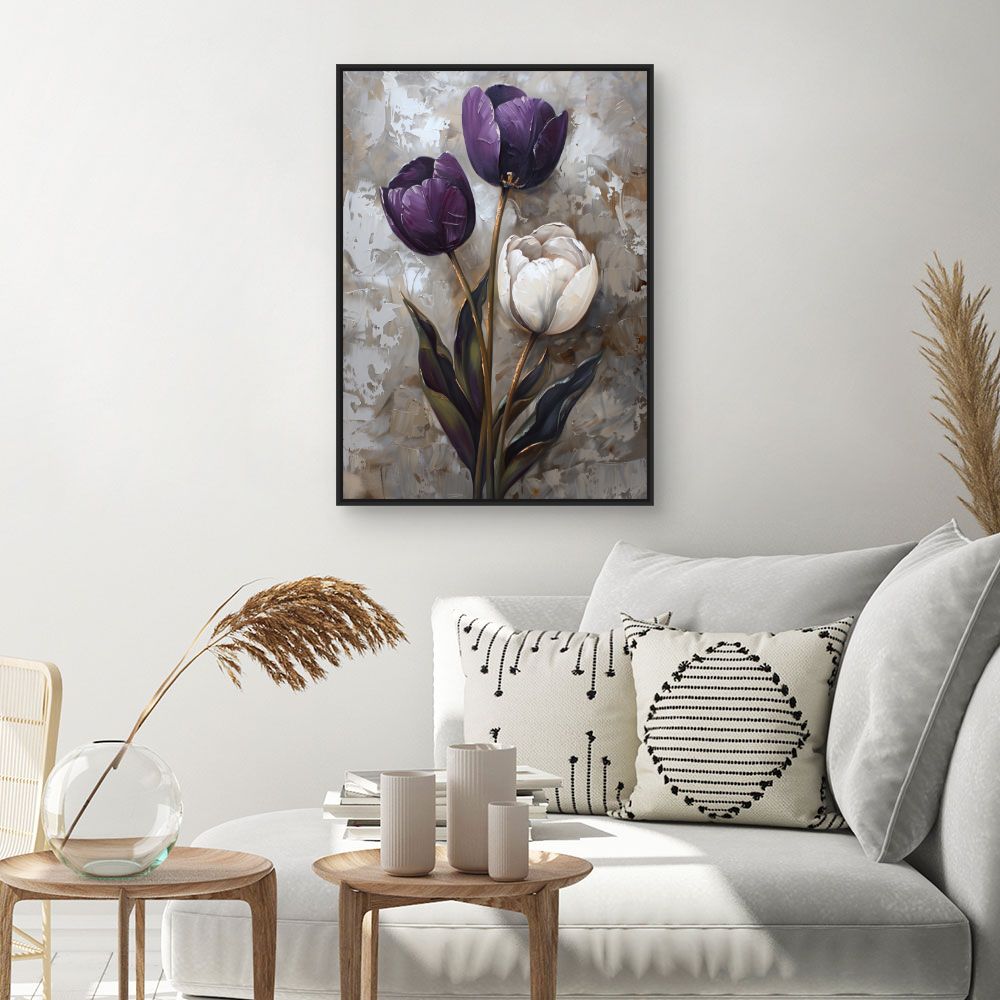 Toile "Tulipes élégantes"
