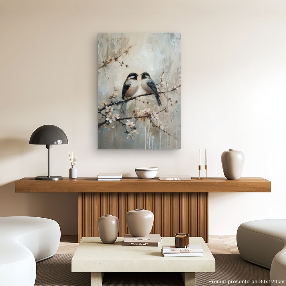 Toile "Oiseaux sur branche"