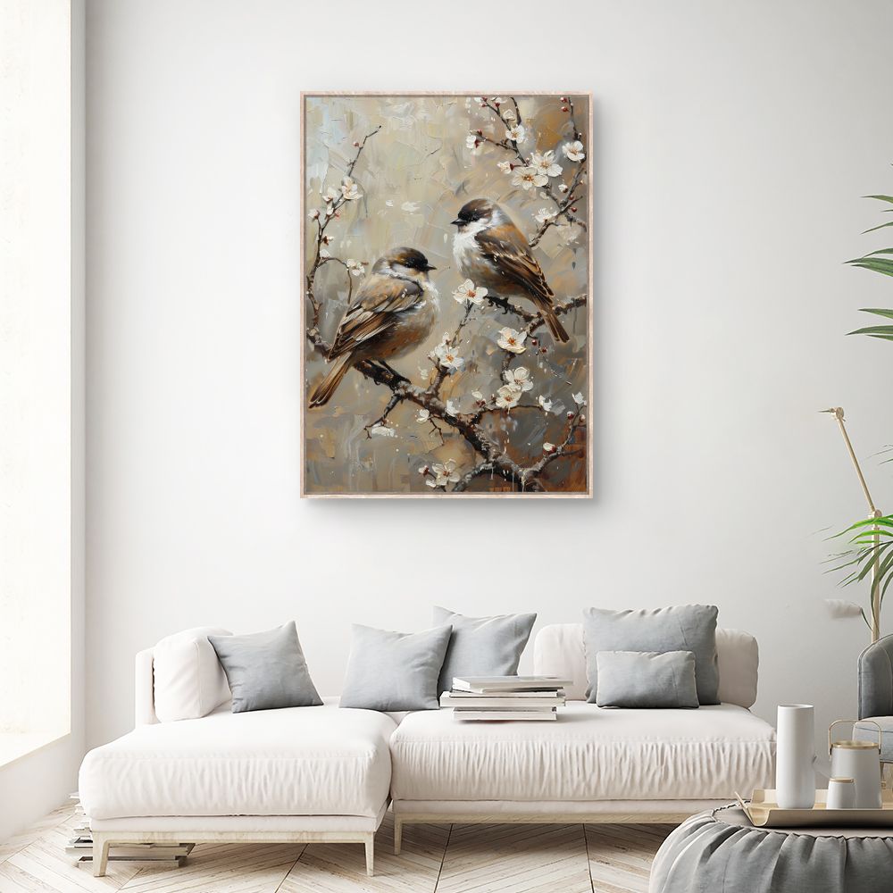 Schilderij "Poëtische vogels"