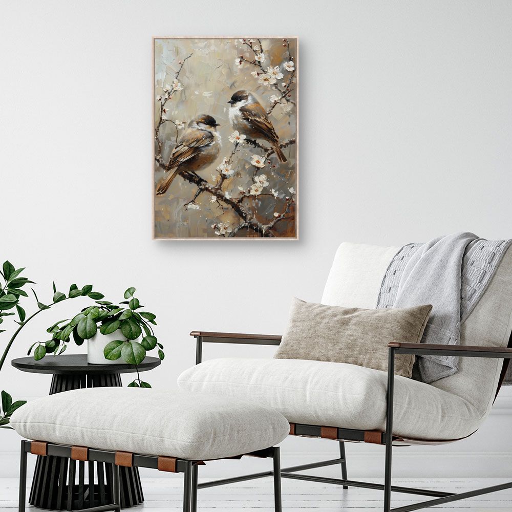 Schilderij "Poëtische vogels"