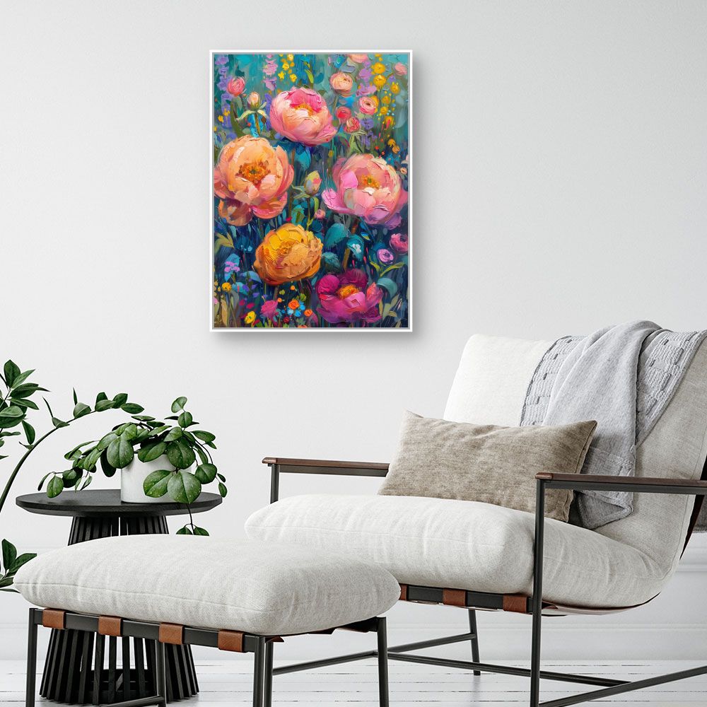 Schilderij "Stralende bloemen"