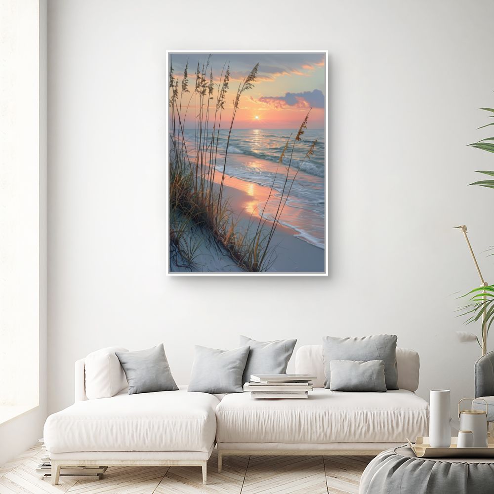 Toile "Coucher de soleil marin"