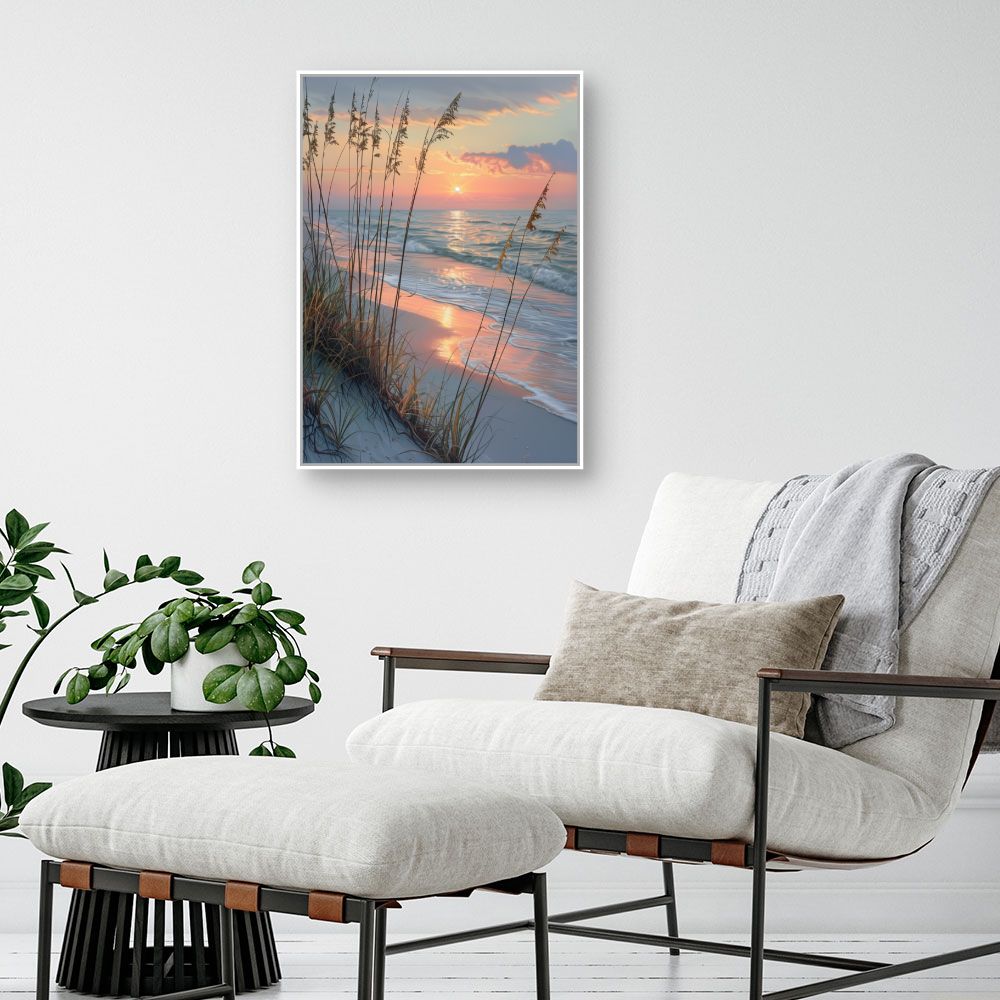 Toile "Coucher de soleil marin"