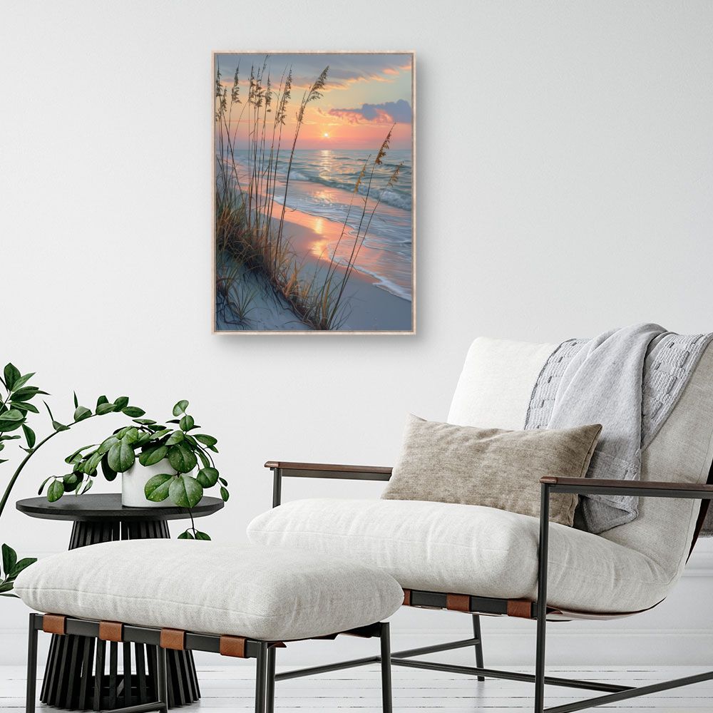 Toile "Coucher de soleil marin"