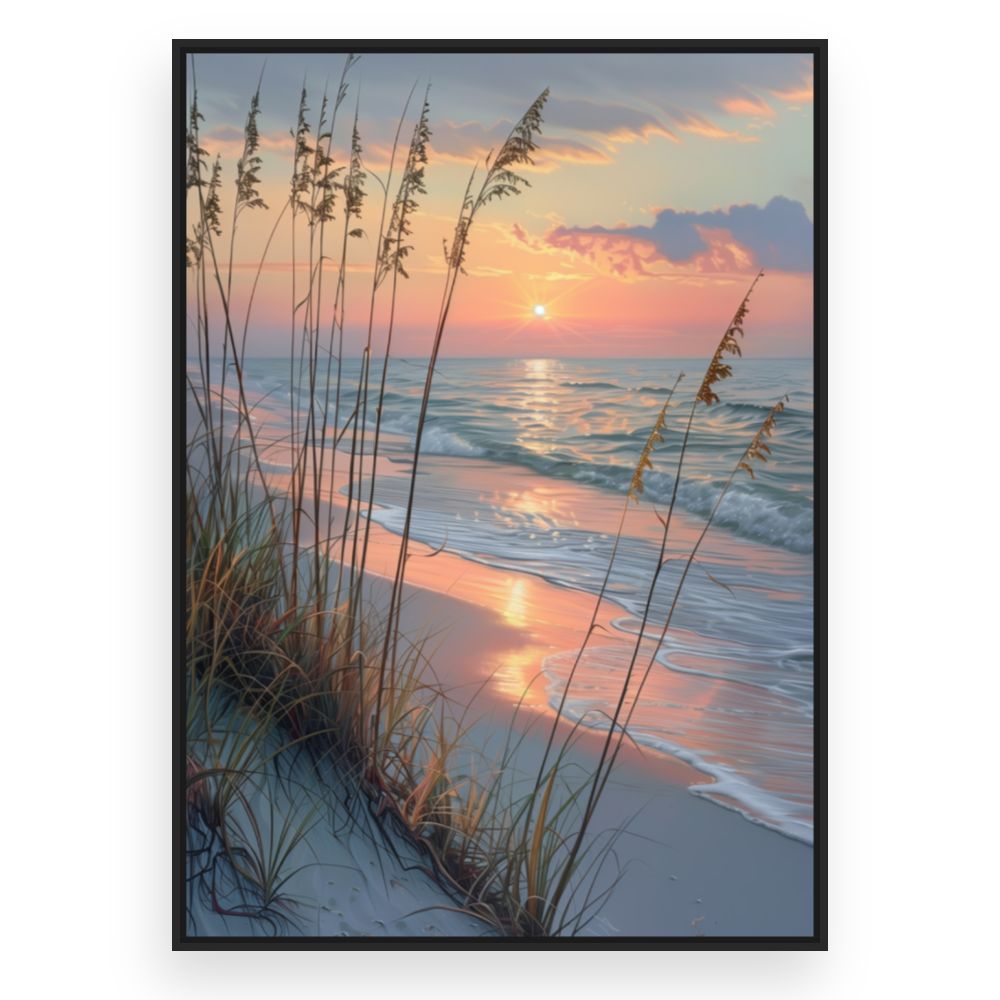 Toile Coucher de soleil marin – toile cadre noir (slide 3)