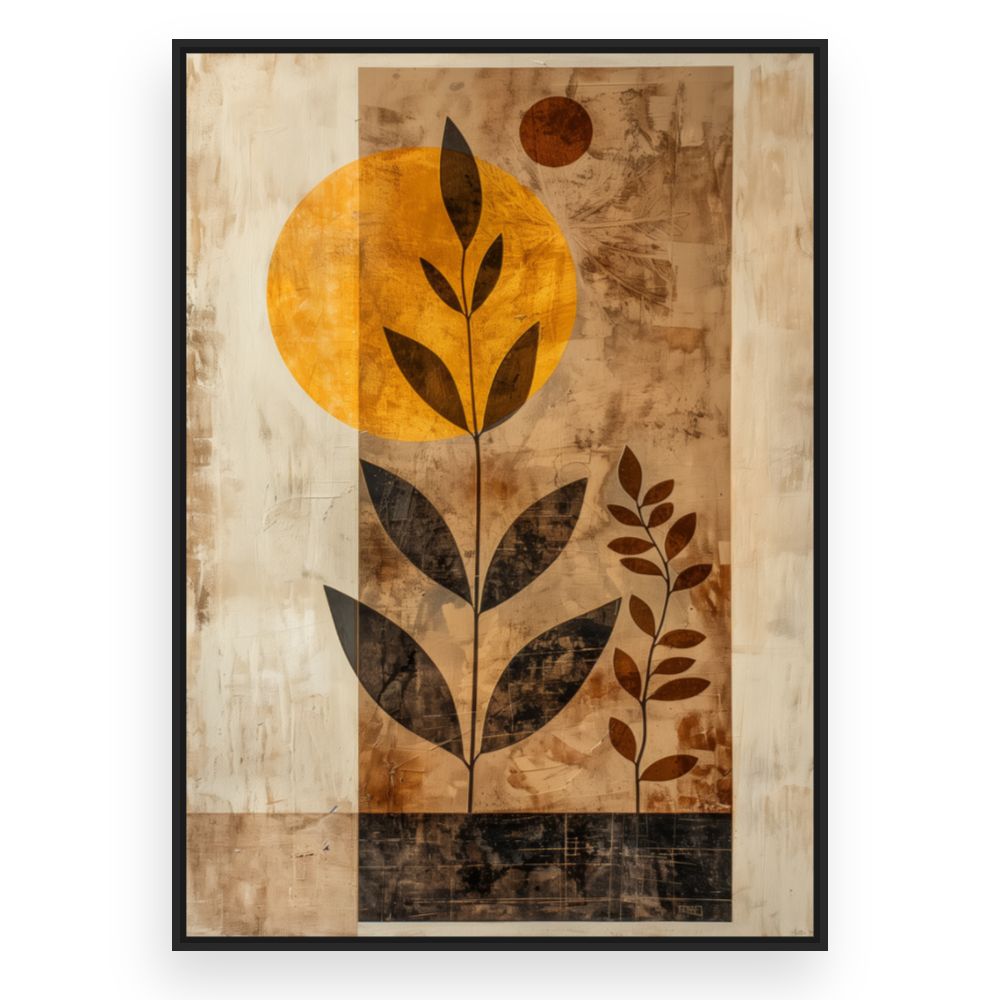Toile Graphique nature élégante – toile cadre noir (slide 3)