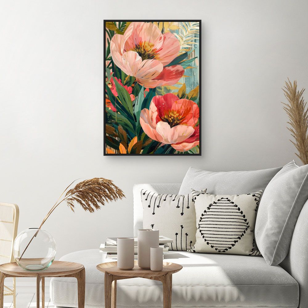 Toile "Fleurs vibrantes"