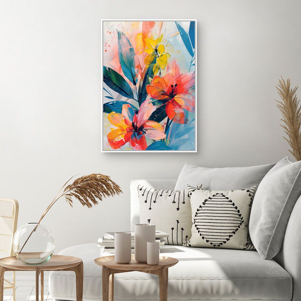 Toile "Fleurs vibrantes"
