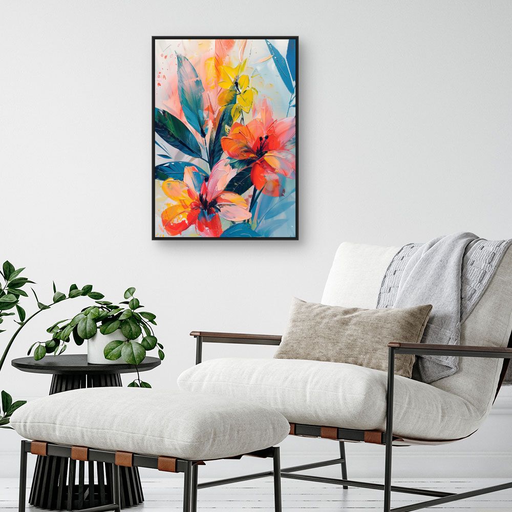 Toile "Fleurs vibrantes"
