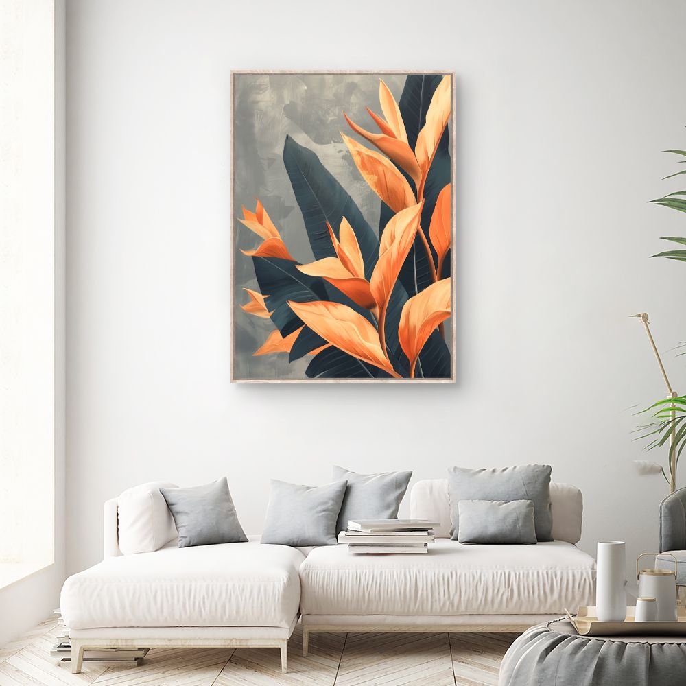 Toile "Feuilles élégantes"