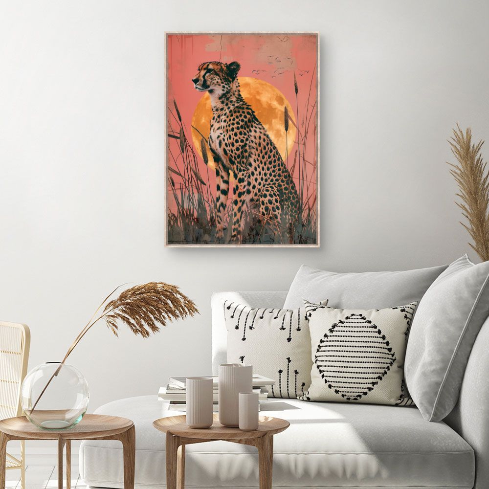 Toile Cheetah majestueux – toile cadre naturel (slide 1, 60×90)