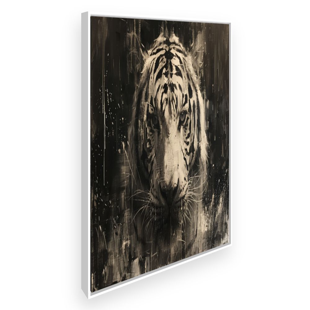 Toile Tigre majestueux – toile cadre blanc (slide 2)