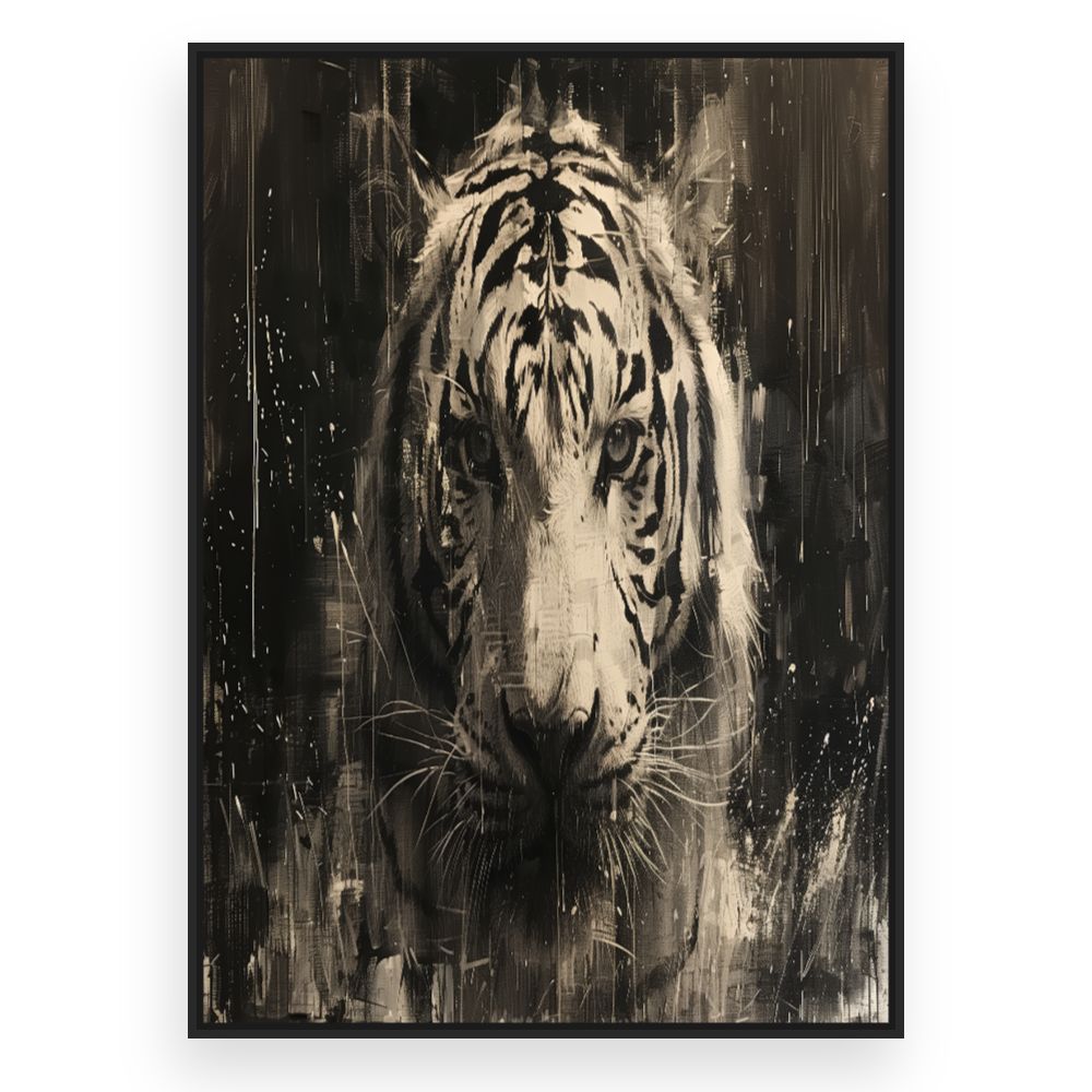 Toile Tigre majestueux – toile cadre noir (slide 3)