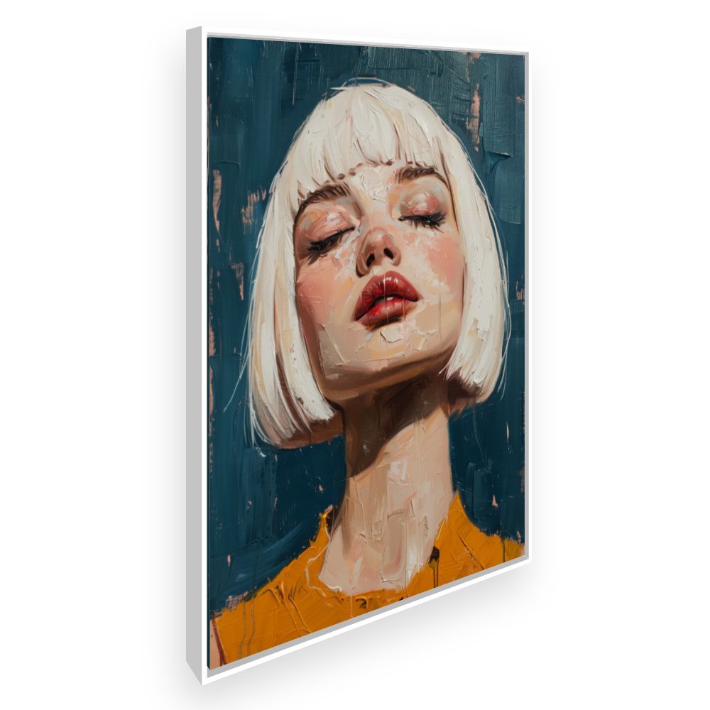 Toile Portrait expressif – toile cadre blanc (slide 2)