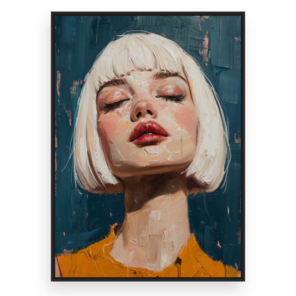 Toile Portrait expressif – toile cadre noir (slide 3)