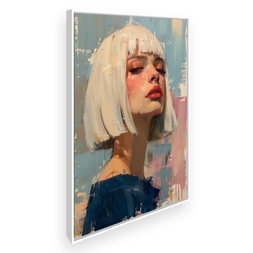 Toile Portrait expressif – toile cadre blanc (slide 2)