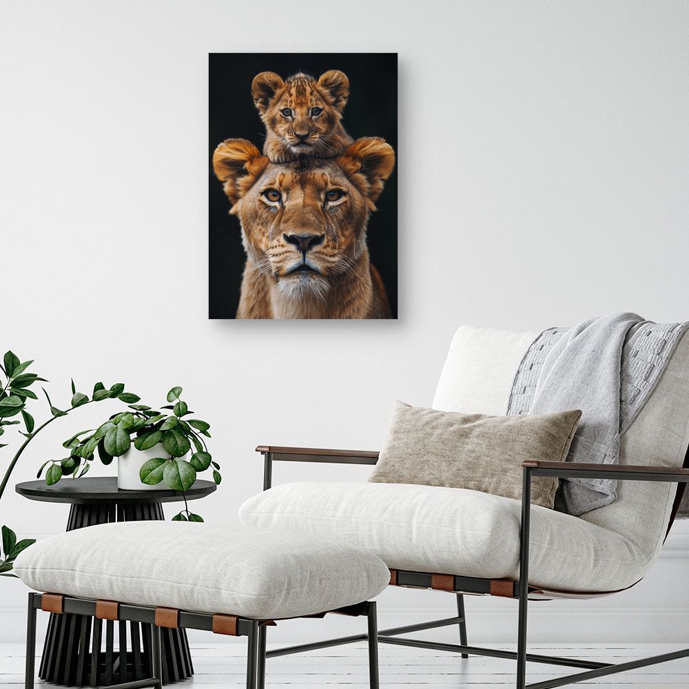 Toile "Tête de lion"