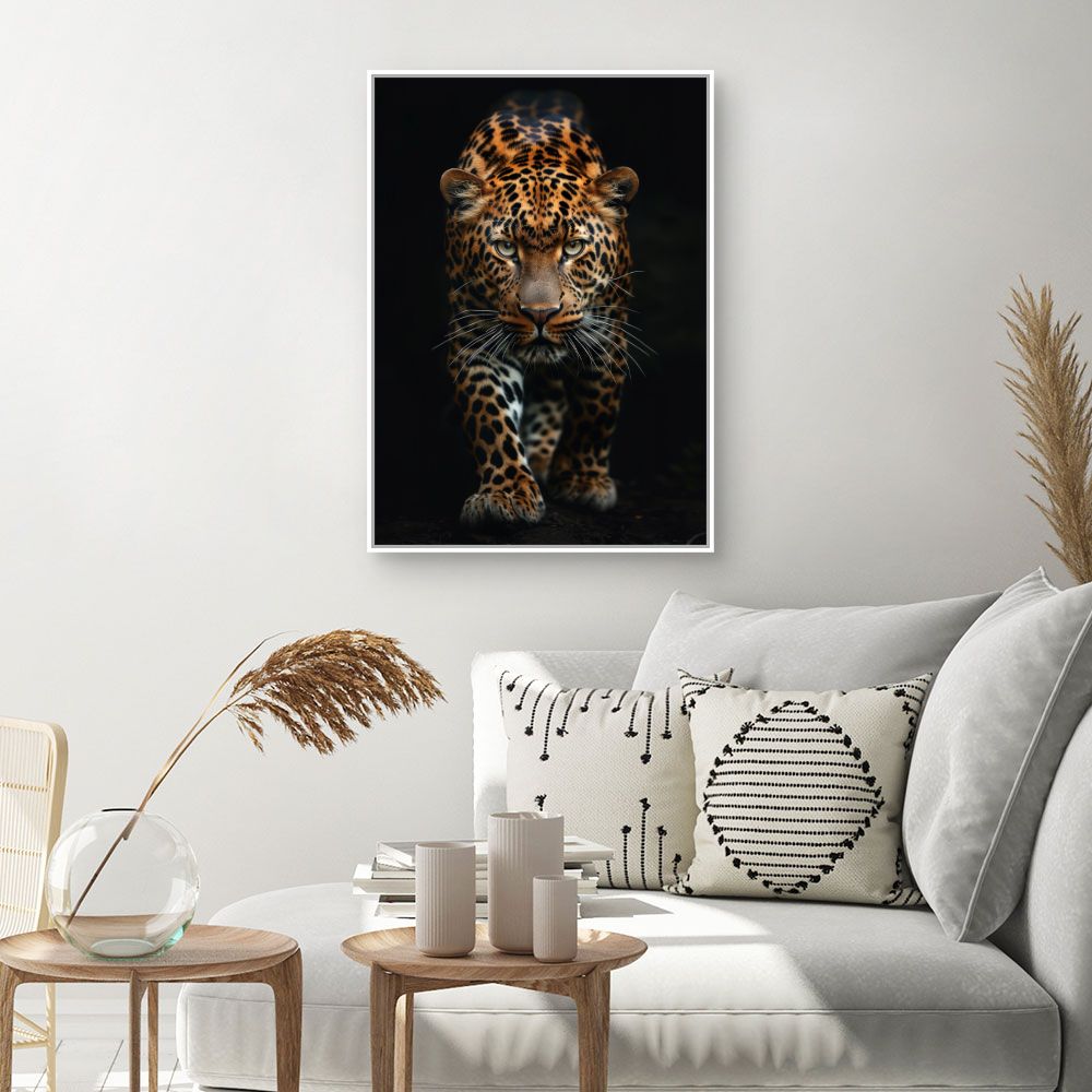 Toile "Regard félin intense"