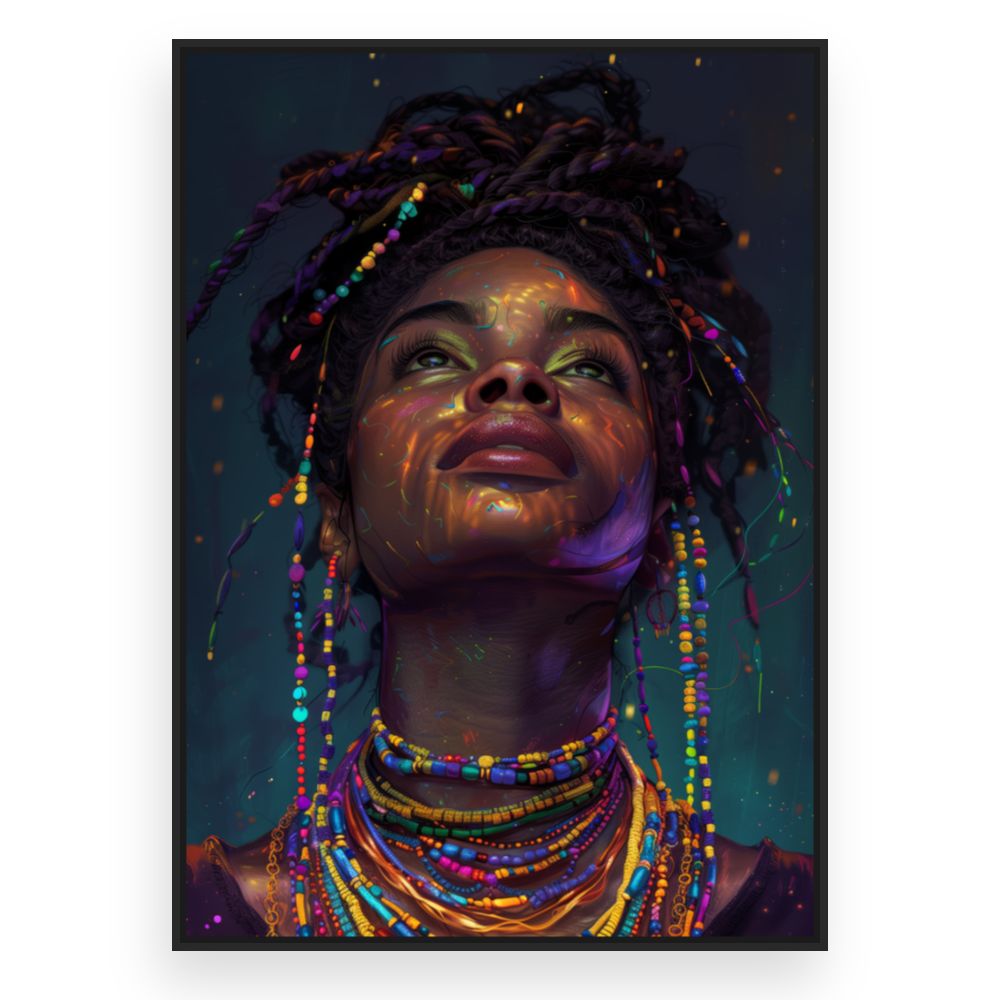 Toile Éclat vibrant – toile cadre noir (slide 3)