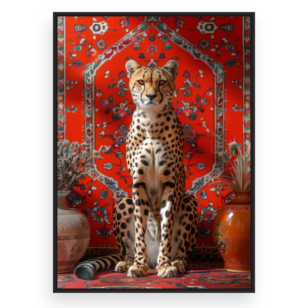 Toile Cheetah élégant – toile cadre noir (slide 3)