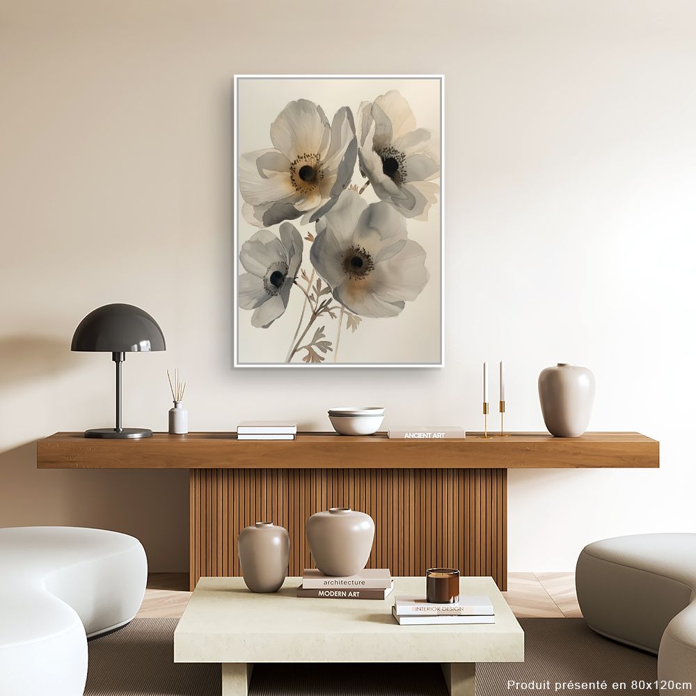 Toile "Fleurs délicates"