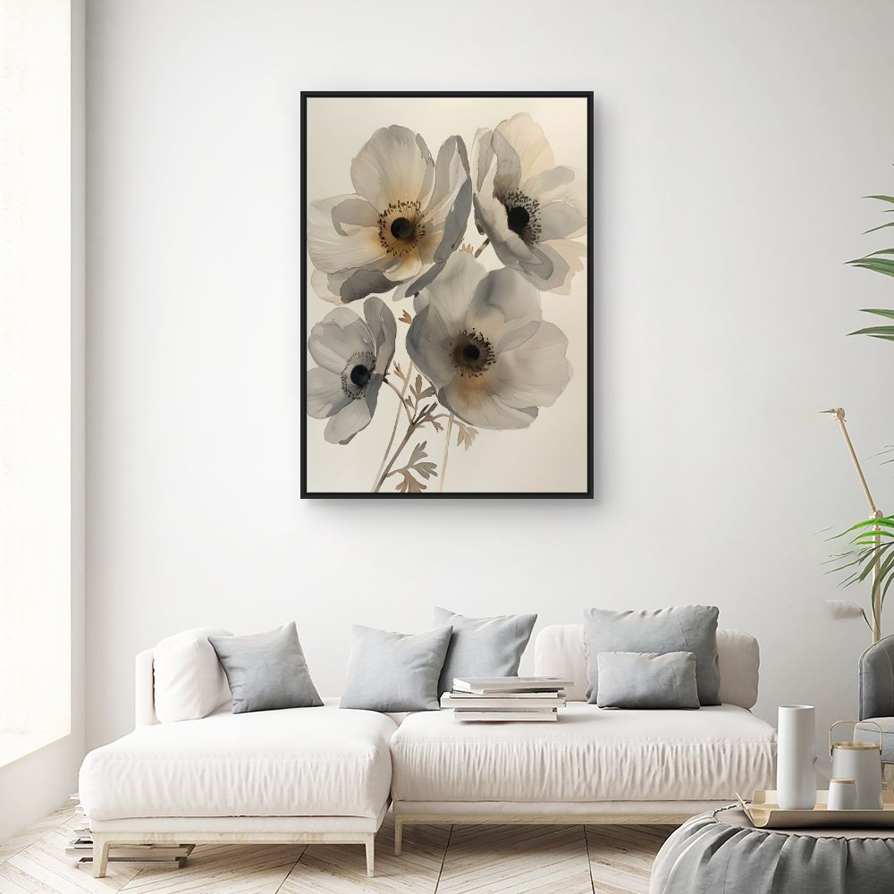 Toile "Fleurs délicates"