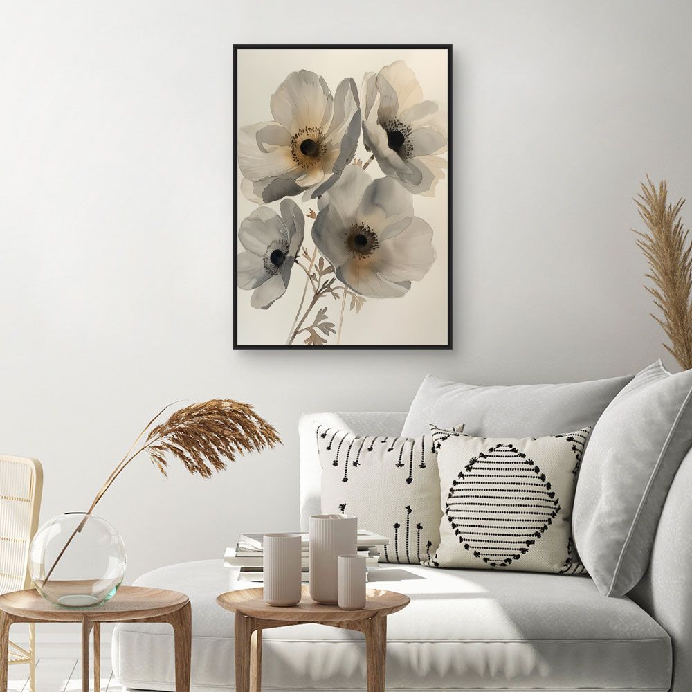 Toile "Fleurs délicates"