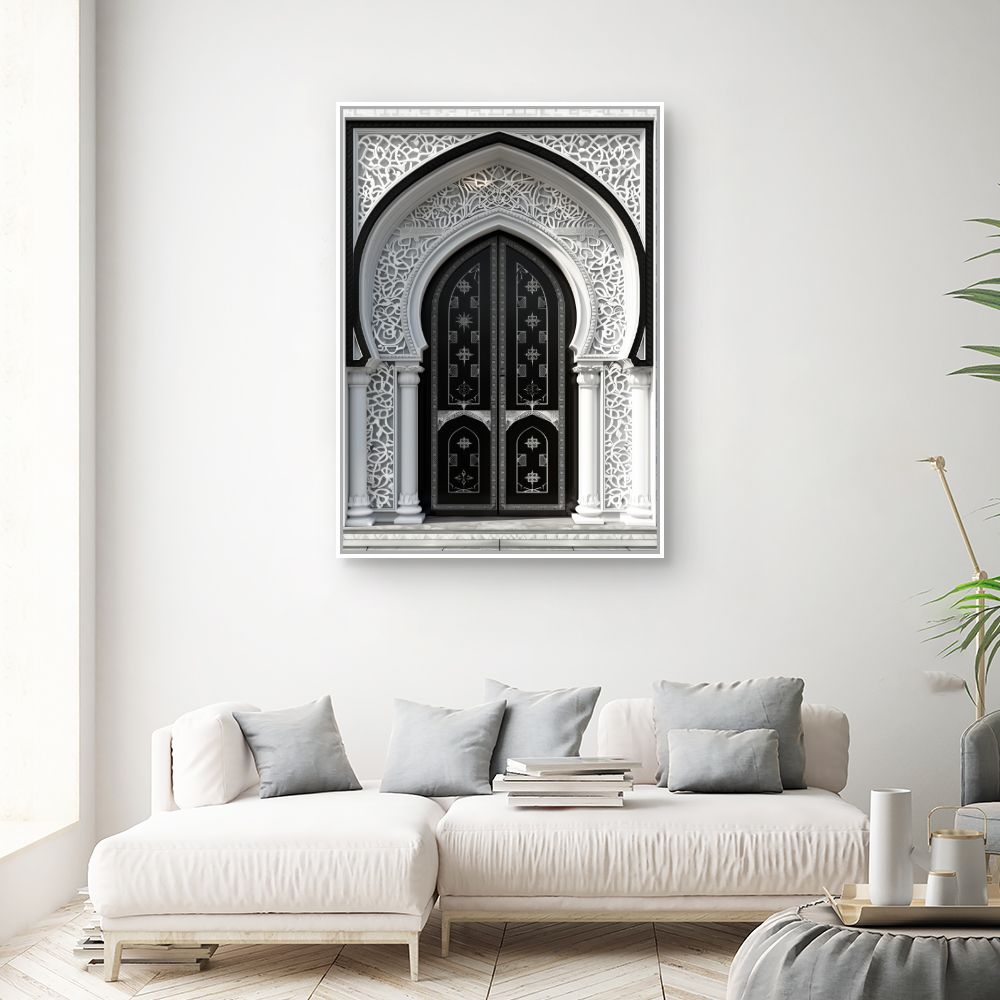 Canvas "Elegante versierde deur"
