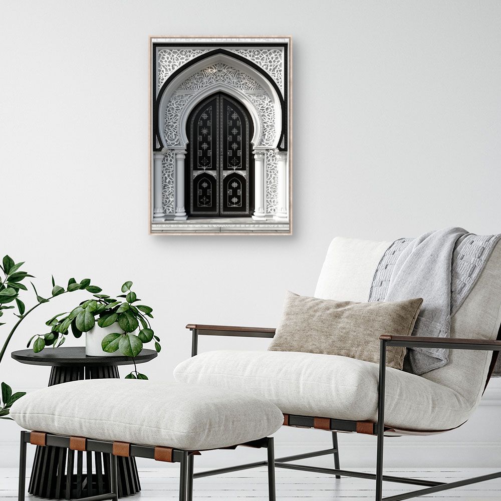 Canvas "Elegante versierde deur"