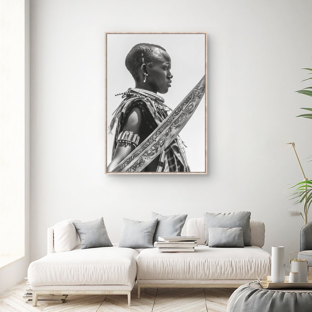 Toile "Élégance tribale saisissante"