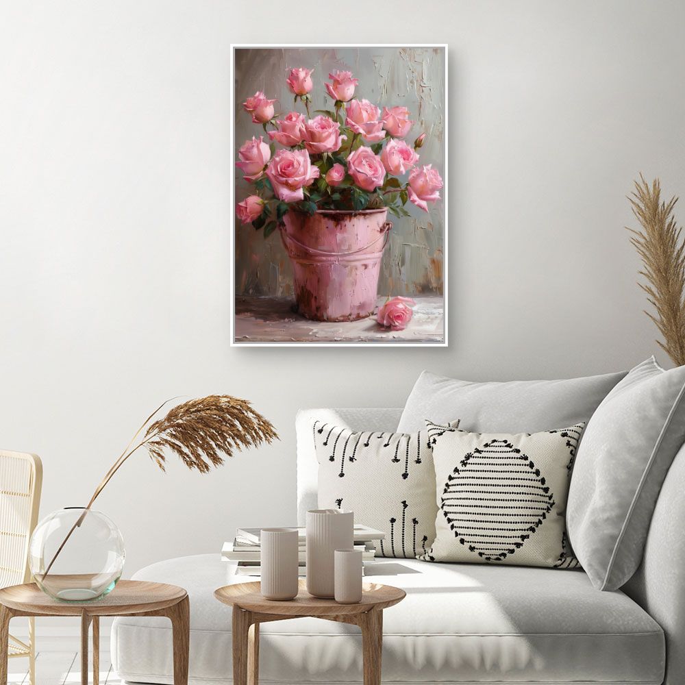 Schilderij "Delicate bloemenpracht"