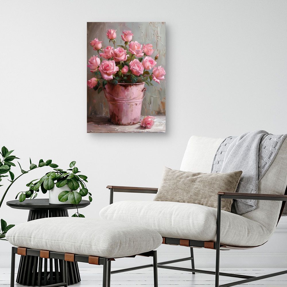 Schilderij "Delicate bloemenpracht"