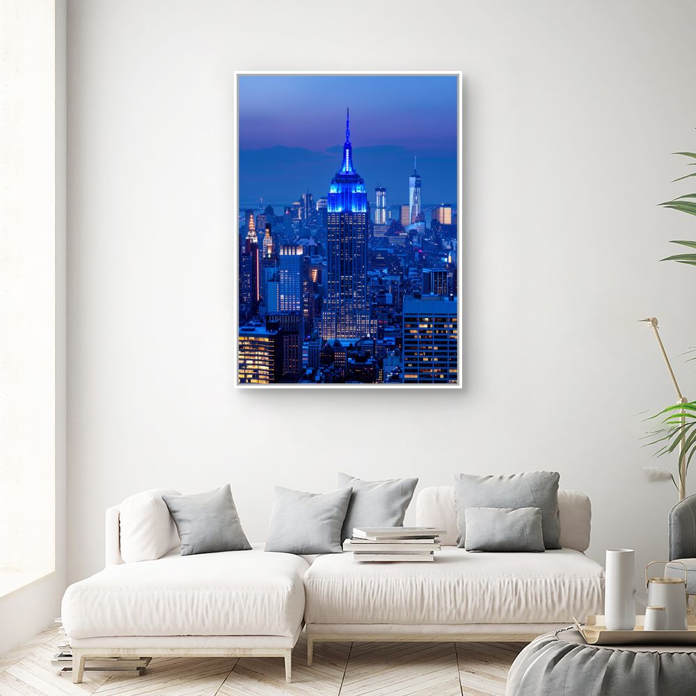 Doek "Lichtgevende stedelijke horizonten"