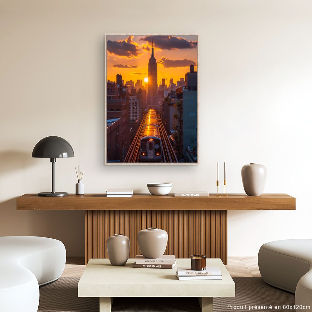 Toile "Coucher de soleil urbain"