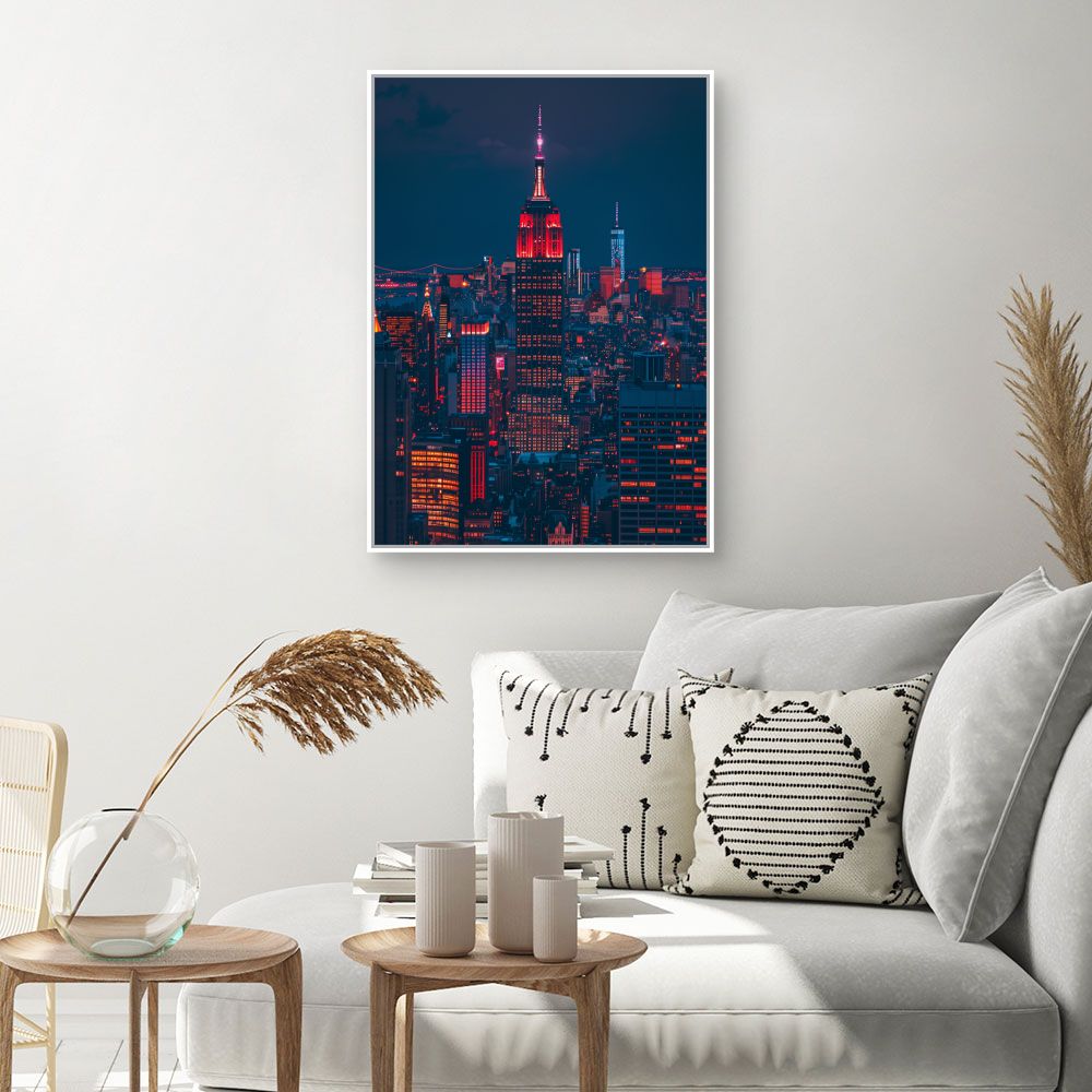 Toile "Ville illuminée"