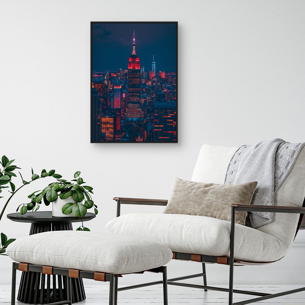 Toile "Ville illuminée"