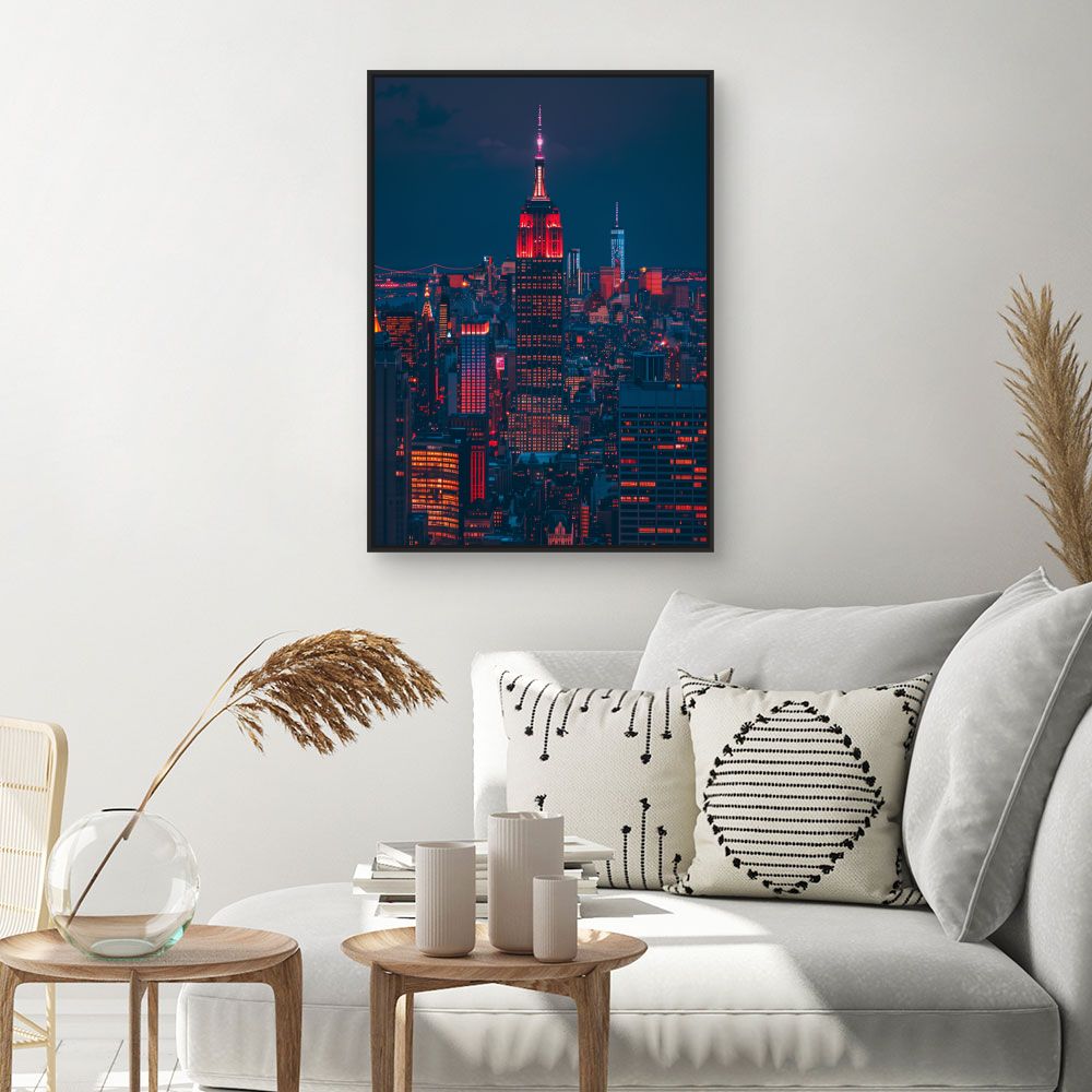Toile "Ville illuminée"