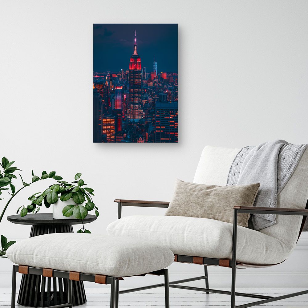Toile "Ville illuminée"