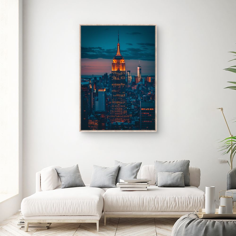 Toile "Skyline lumineuse"